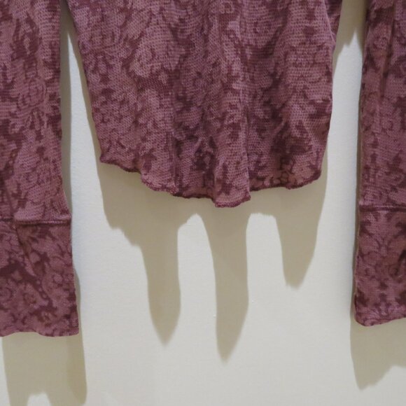 INTIMATELY FREE PEOPLE You and I Print Ribbed Highneck Top in Acai Floral Boho - Picture 9 of 14